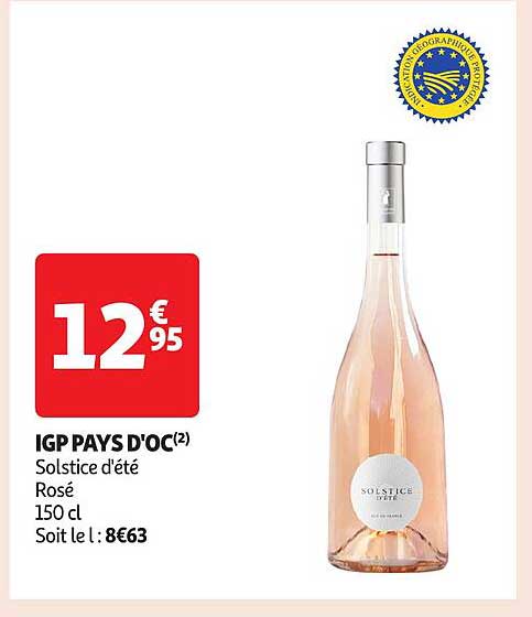 IGP PAYS D'OC Solstice d'été Rosé 150 cl
