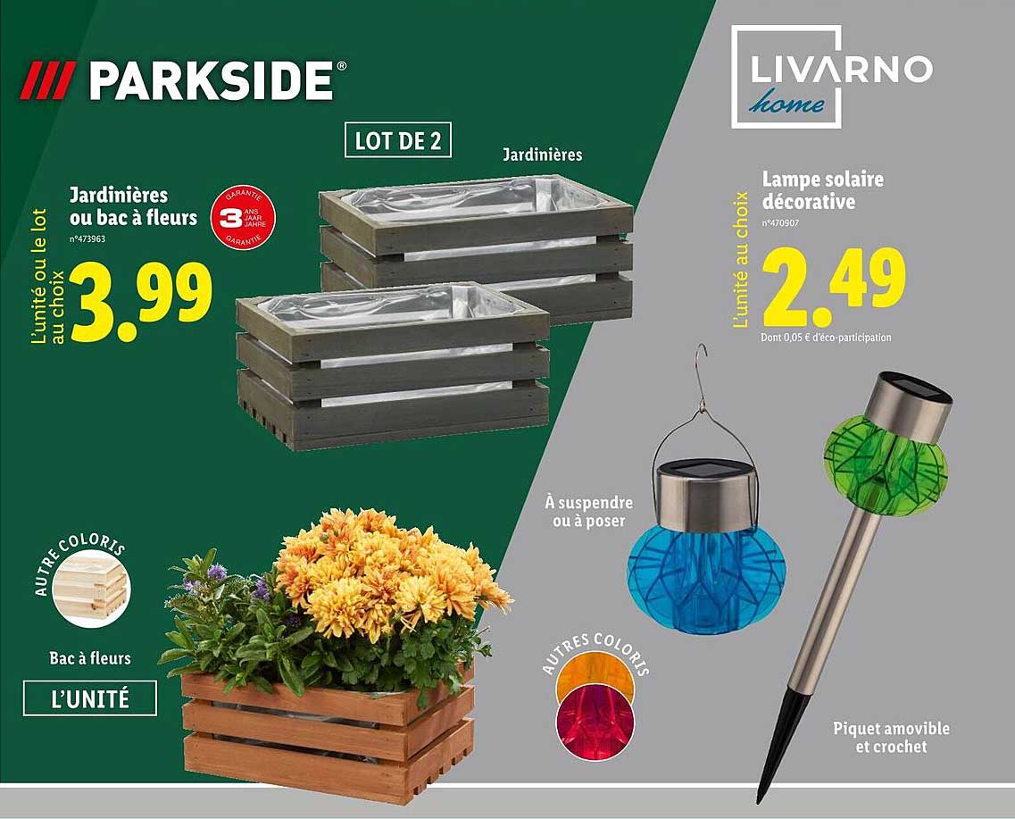 Jardinières ou bac à fleurs Lot de 2 3.99