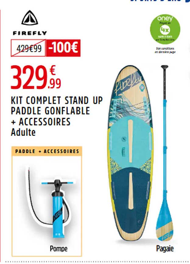 KIT COMPLET STAND UP PADDLE GONFLABLE + ACCESSOIRES