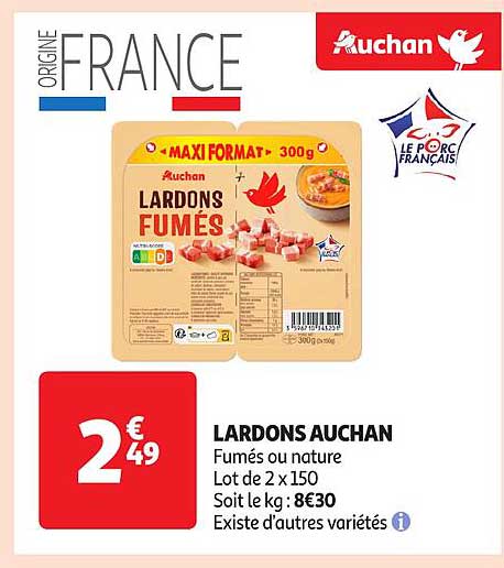LARDONS AUCHAN