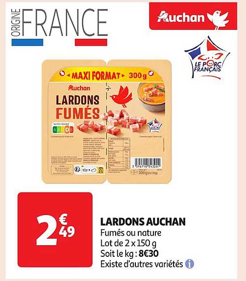 LARDONS AUCHAN