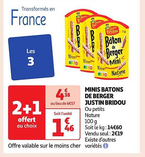 MINIS BATONS DE BERGER JUSTIN BRIDOU