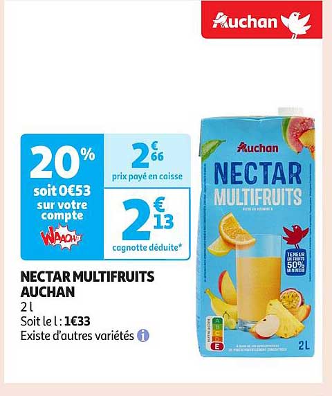 NECTAR MULTIFRUITS AUCHAN