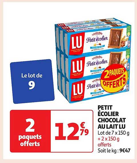 PETIT ÉCOLIER CHOCOLAT AU LAIT LU