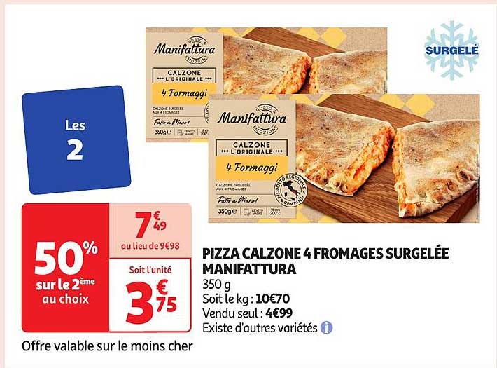 PIZZA CALZONE 4 FROMAGES SURGELÉE MANIFATTURA