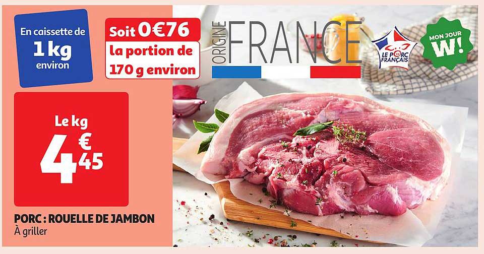 PORC : ROUELLE DE JAMBON À GRILLER