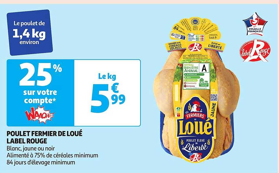POULET FERMIER DE LOUE LABEL ROUGE