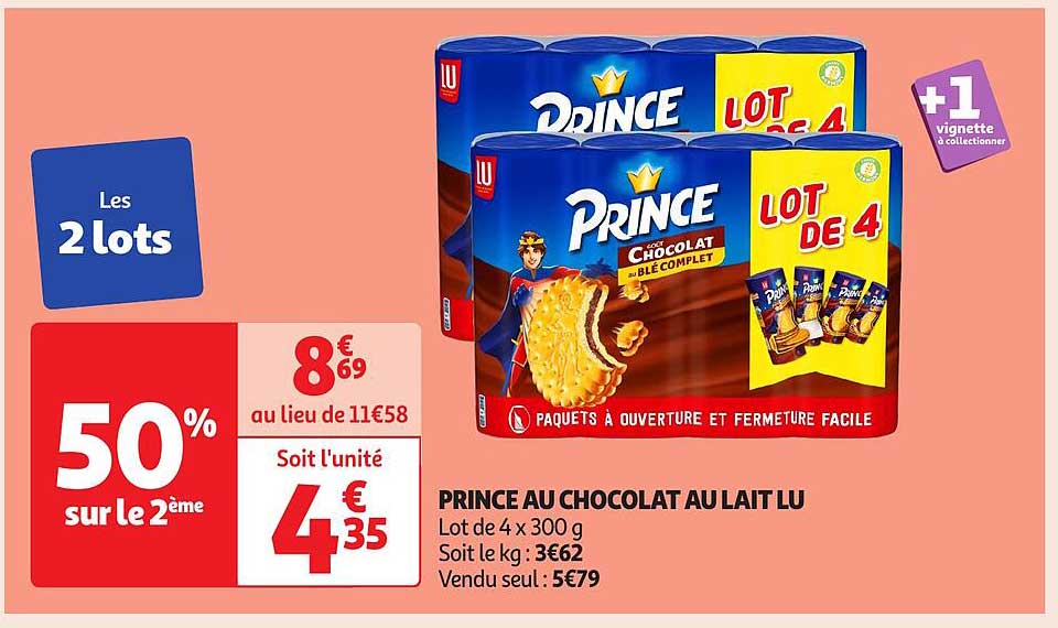 PRINCE AU CHOCOLAT AU LAIT LU