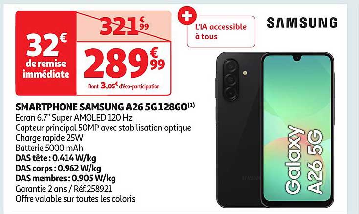 SMARTPHONE SAMSUNG A26 5G 128GO
