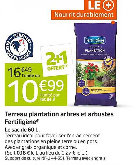 Terreau plantation arbres et arbustes Fertiligène®