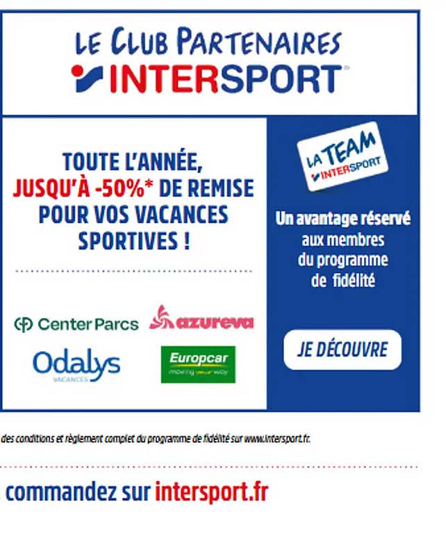 Toute l’année, jusqu’à -50% de remise pour vos vacances sportives !