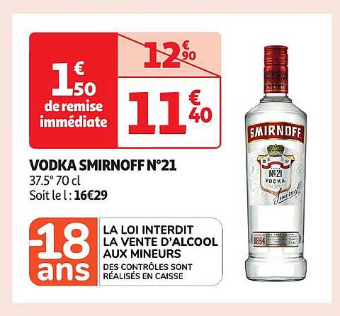 VODKA SMIRNOFF N°21