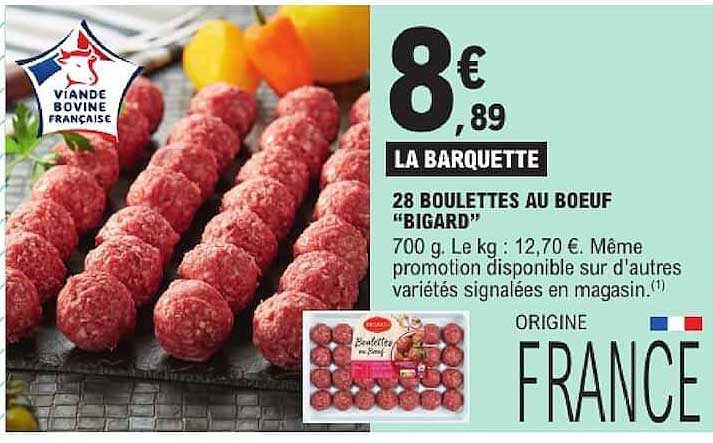 28 BOULETTES AU BOEUF “BIGARD”