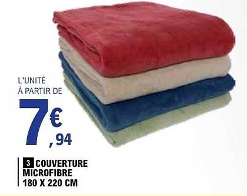 3 COUVERTURE MICROFIBRE 180 X 220 CM