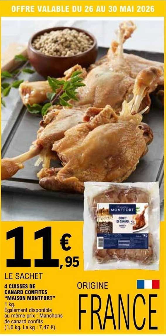 4 CUISSES DE CANARD CONFITES “MAISON MONTFORT”