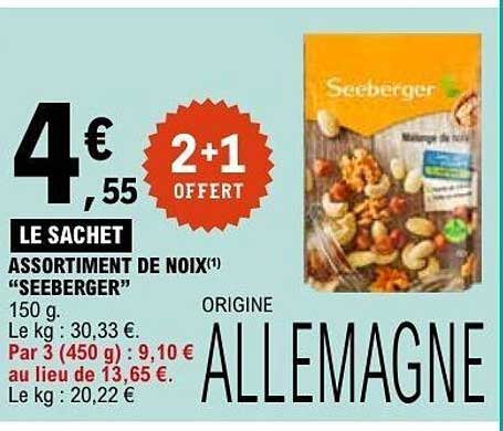 ASSORTIMENT DE NOIX “SEEBERGER”