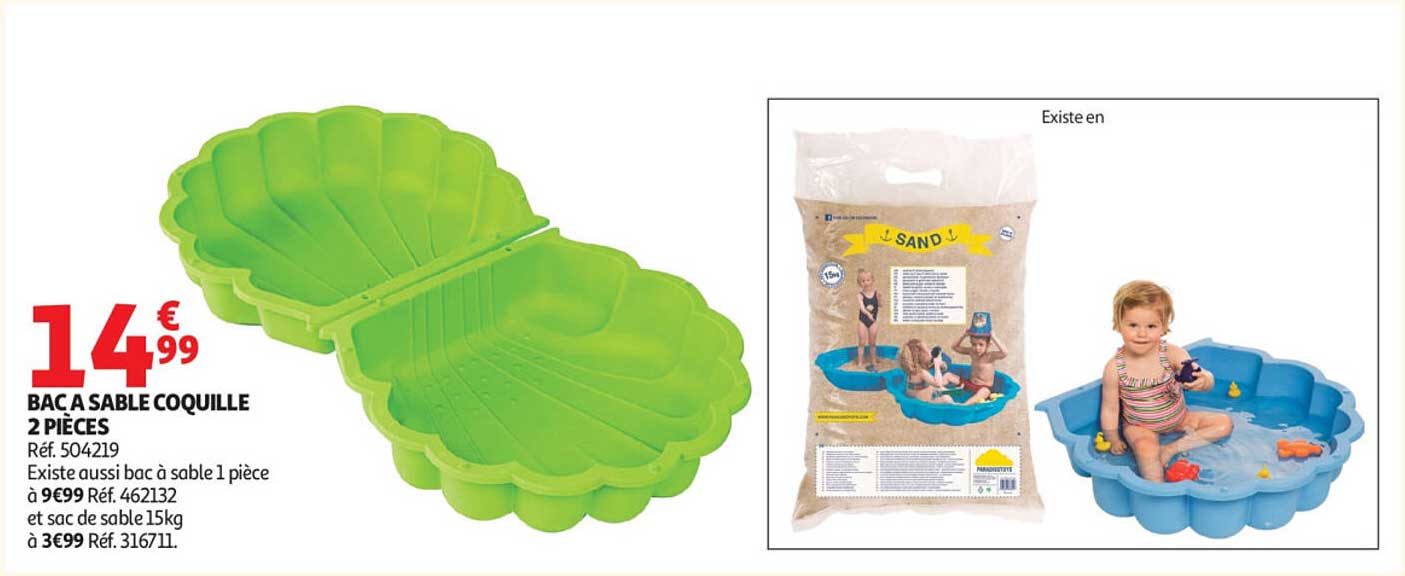 BAC A SABLE COQUILLE 2 PIÈCES
