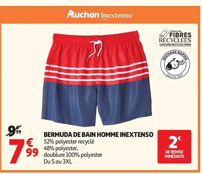 BERMUDA DE BAIN HOMME INEXTENSO