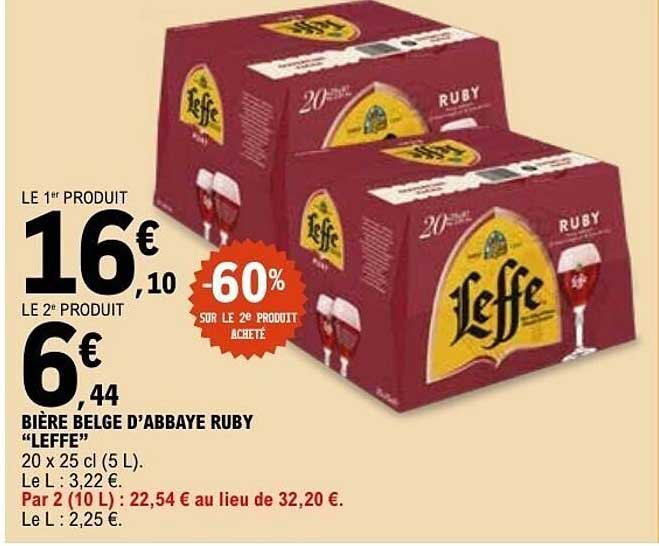 BIÈRE BELGE D’ABBAYE RUBY “LEFFE”
