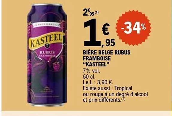 BIÈRE BELGE RUBUS FRAMBOISE “KASTEEL”
