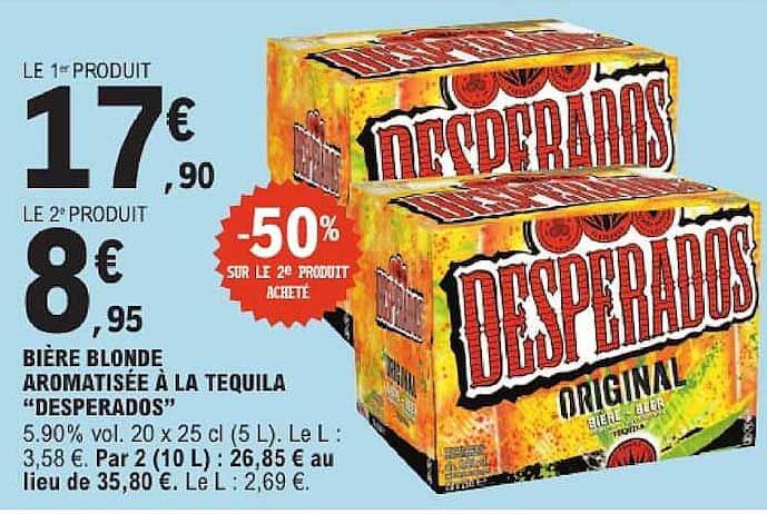 BIÈRE BLONDE AROMATISÉE À LA TEQUILA “DESPERADOS”