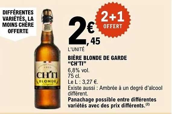 BIÈRE BLONDE DE GARDE “CH'TI”
