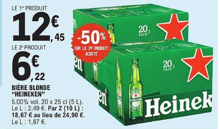 BIÈRE BLONDE "HEINEKEN"