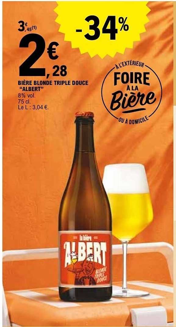 BIÈRE BLONDE TRIPLE DOUCE “ALBERT”
