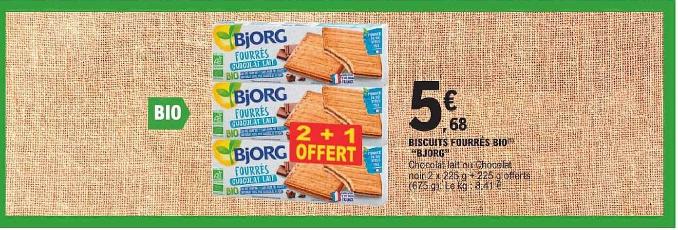 BISCUITS FOURRES BIO "BIORG"
