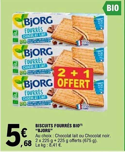 BISCUITS FOURRÉS BIO(1) "BIORG"