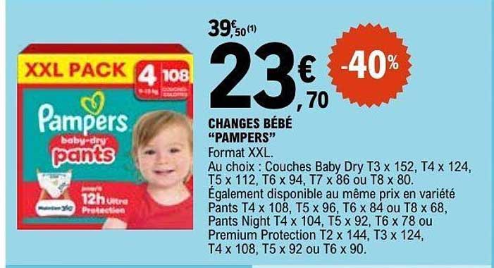 CHANGES BÉBÉ "PAMPERS"