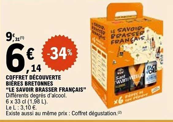 COFFRET DÉCOUVERTE BIÈRES BRETONNES "LE SAVOIR BRASSER FRANÇAIS"