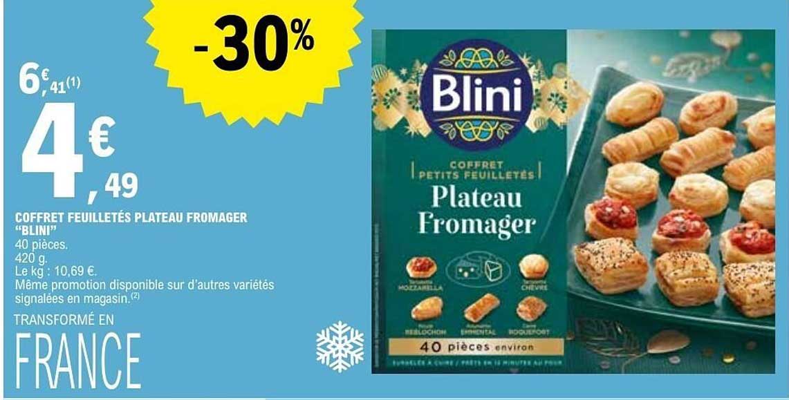 COFFRET FEUILLETÉS PLATEAU FROMAGER “BLINI”