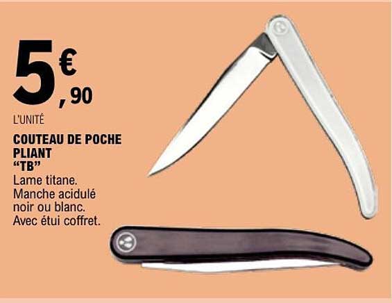 COUTEAU DE POCHE PLIANT “TB”