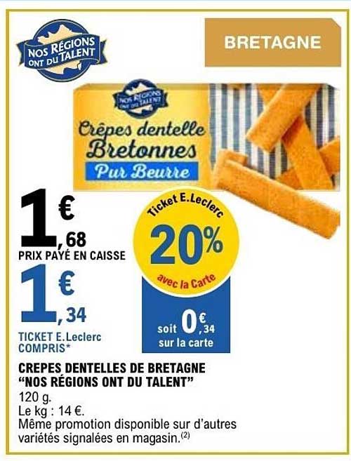 CREPES DENTELLES DE BRETAGNE “NOS RÉGIONS ONT DU TALENT”
