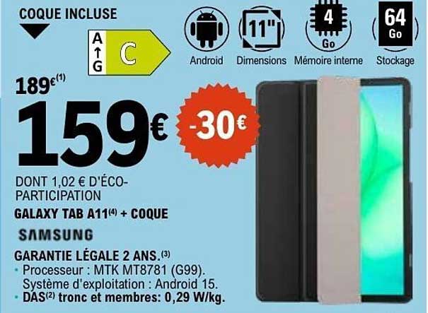 GALAXY TAB A11 + COQUE