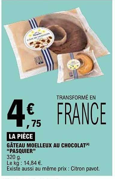 GÂTEAU MOELLEUX AU CHOCOLAT “PASQUIER”