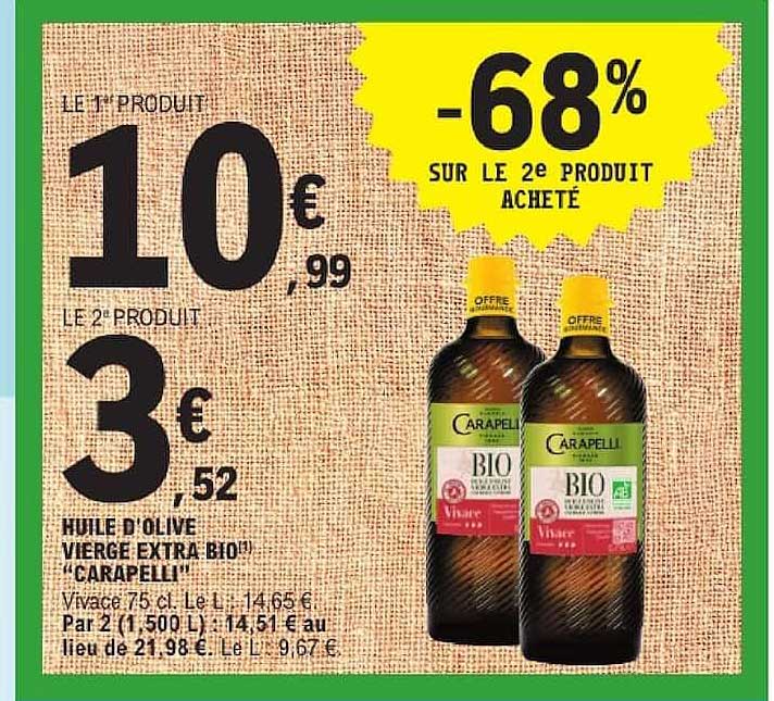 HUILE D'OLIVE VIERGE EXTRA BIO "CARAPELLI"