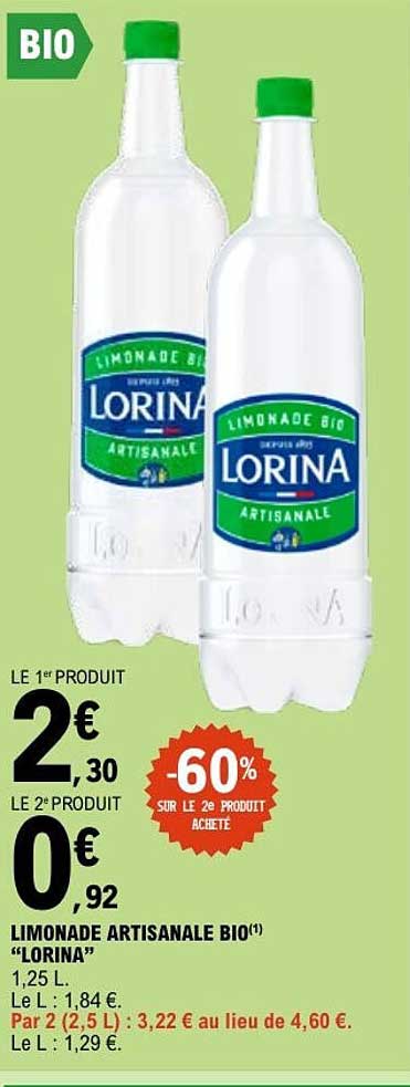 LIMONADE ARTISANALE BIO “LORINA”