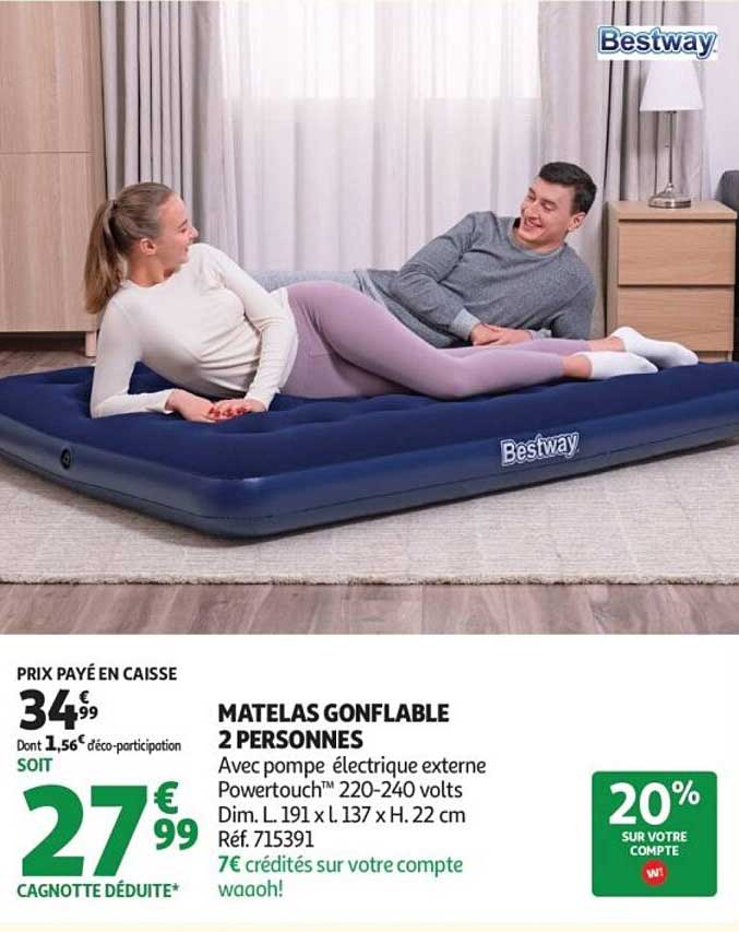 MATELAS GONFLABLE 2 PERSONNES