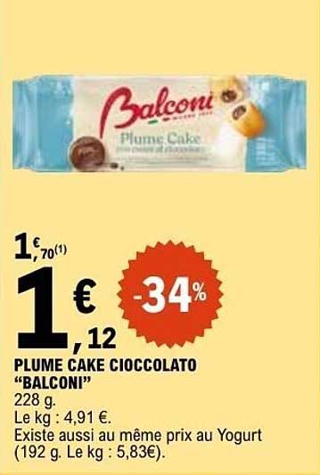 PLUME CAKE CIOCCOLATO "BALCONI"
