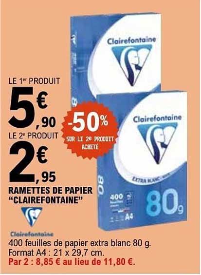 RAMETTES DE PAPIER “CLAIREFONTAINE”