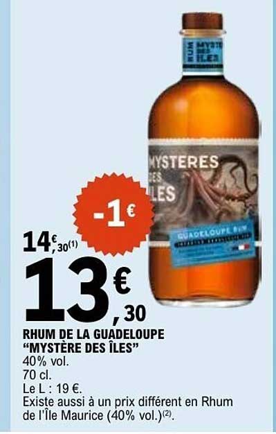 Rhum de la Guadeloupe “Mystère des îles”