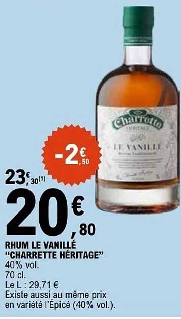 RHUM LE VANILLÉ “CHARRETTE HÉRITAGE”