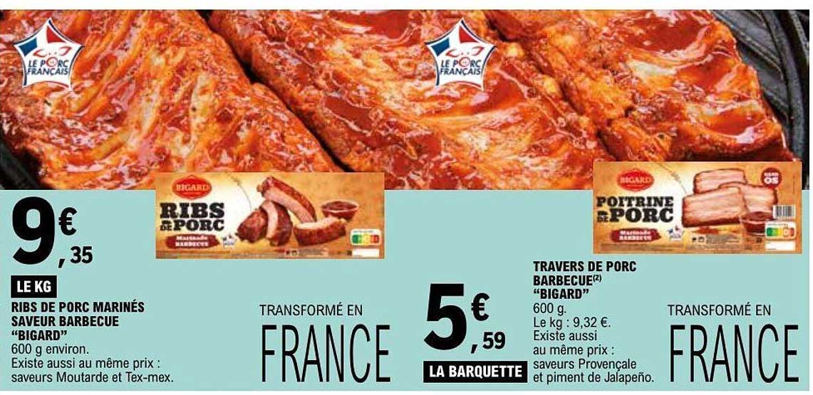 RIBS DE PORC MARINÉS SAVEUR BARBECUE “BIGARD”
