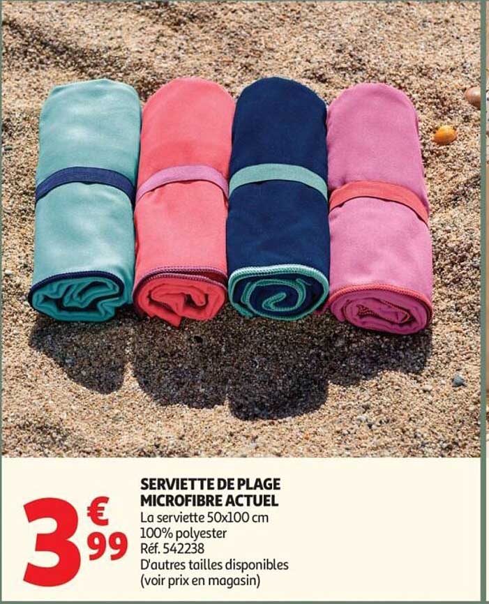 SERVIETTE DE PLAGE MICROFIBRE ACTUEL