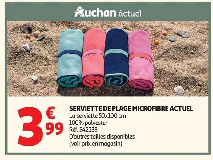 SERVIETTE DE PLAGE MICROFIBRE ACTUEL