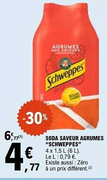 SODA SAVEUR AGRUMES “SCHWEPPES”