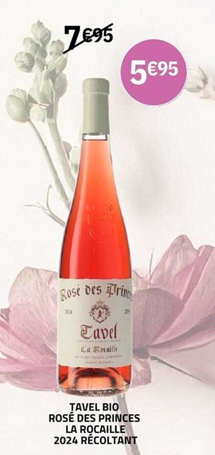 TAVEL BIO ROSÉ DES PRINCES LA ROCAILLE 2024 RÉCOLTANT