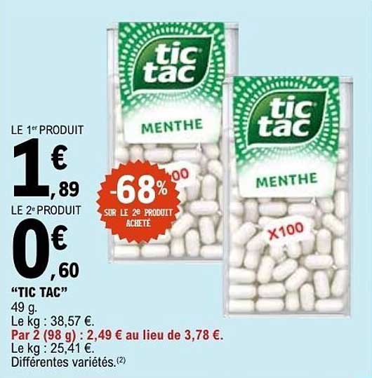 TIC TAC MENTHE